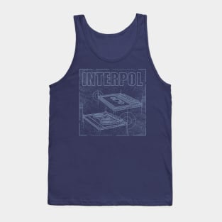 Interpol Technical Drawing Tank Top